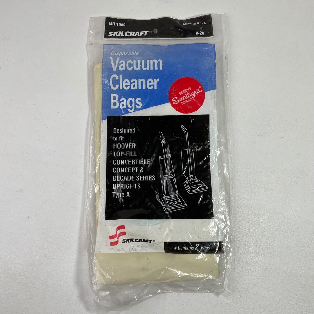 Skilcraft Type A Vacuum Bags for Hoover Convertible Concept Decade 2Pack MR 1000
